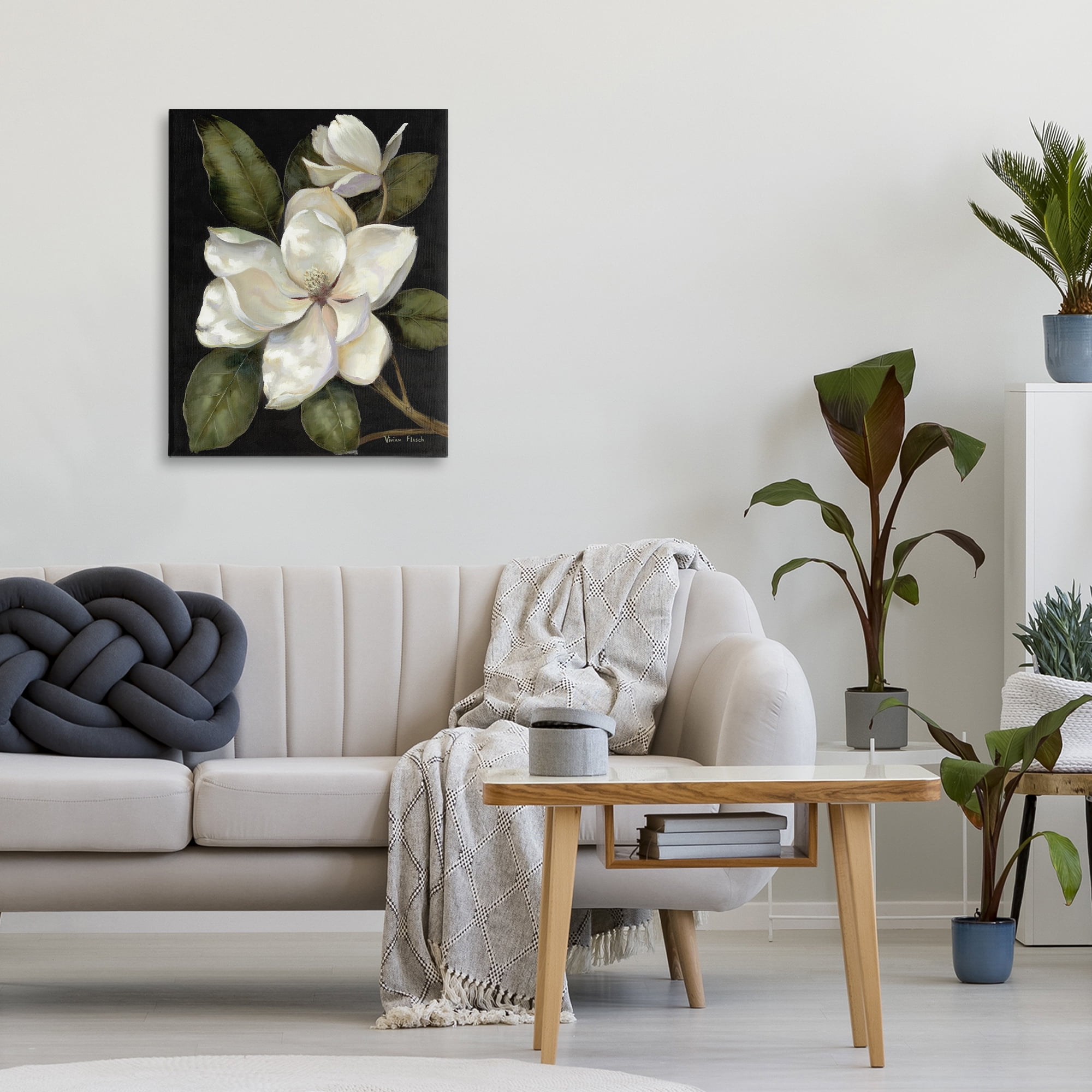 Stupell Industries Blooming Magnolia Buds Canvas Wall Art, design by Nan