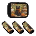 thumbnail image 2 of Luggage Handle Wrap for Suitcase 2-Pack Includes Back Information Card Black Cat Halloween Party, 2 of 5