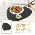 thumbnail image 5 of ORDDIART 1Set Table Mat Black Pu Material Heat Resistant For Dining Table, 5 of 8