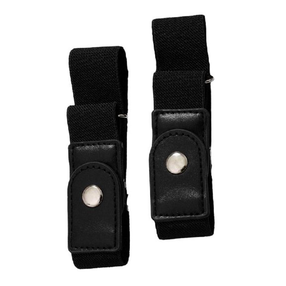 Aellinatey Elastic Belt Quick Button Jean Button Stretch Adjustable Belt Invisible Belt