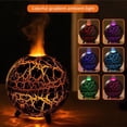 thumbnail image 3 of SPRING 200ML Humidifier Aromatherapy Diffuser with Colorful lighting Flame Diffuser Black with cracks, 3 of 4