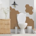 thumbnail image 4 of Hexagon Wood Grain Peel and Stick Wall Tiles, 10 PCS Self-Adhesive PVC Vinyl Backsplash Tiles, Waterproof Removable Hex Tile Stickers for Kitchen Bathroom Living Room, 7.87x9.06 inch, 4 of 7