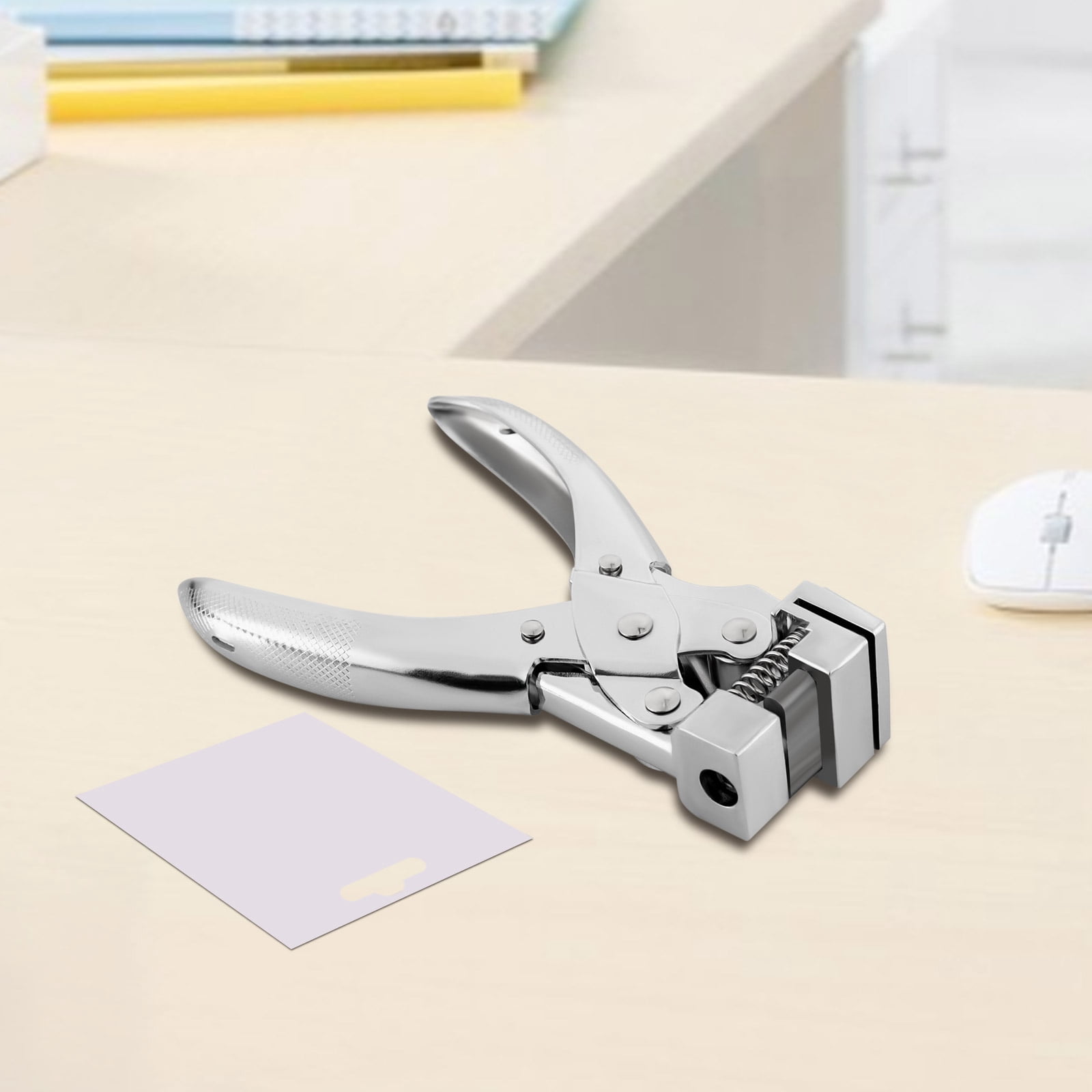 T Slot Shape Hole Punch Steel Handheld Hanger Airplane Hole Punch Butterfly T-Hook Clamp Pliers Cutter ID Punching Plastic Cardboard Badge Label for DIY Handmade Crafts Utensils (T Hole Punch)