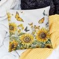 thumbnail image 2 of BANET Throw Pillow Covers, Summer Farmhouse Watercolor Floral Print Square Short Plush Pillowcase Soft Decorative Cushion Case for Sofa Bedroom Car 12x12in, 2 of 5