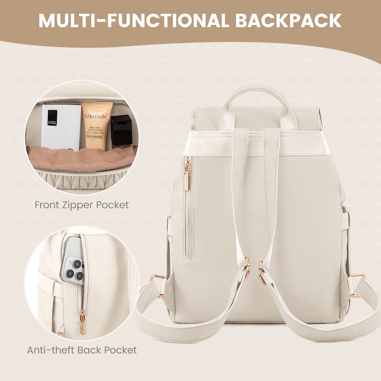 Lovevook Mini Backpack Purses for Women,Small Cute Backpack for Daily College Shopping Travel
