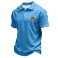 thumbnail image 5 of Dwelliawo Men's 250 Anniversary Usa Shirt 250 Anniversary Usa Casual Polo Short Sleeve Shirts 1776-2026 Patriotic Shirt Patriotic Top M Blue 2XL, 5 of 5