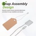thumbnail image 3 of Uxcell 200pcs Polyester Hang Tag String (6.7") - Plastic Snap Lock Pin Loop Light Gray, 3 of 6