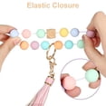 thumbnail image 4 of Dinheiro Pulsera de silicona con llavero, llavero de coche con cuentas y borla para mujeres y niñas, 4 of 8