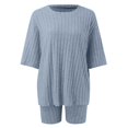 thumbnail image 3 of MAIHAN Women Summer Outfits Summer Outfits for Women Short Sleeve Top and Shorts Shorts Set 2 Piece Outfit Cotton Outfits Sets, 3 of 5