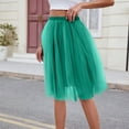 thumbnail image 5 of BRDFRL Women A-Line Tulle Skirt Tutu Knee Length Turquoise M, 5 of 6