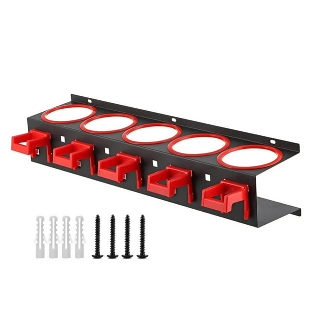 Percha Estante de almacenamiento de botellas con pulverizador, accesorio de riel colgante, colgador de exhibición para tienda de belleza de coche con 5 ganchos colgantes de plástico