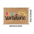 thumbnail image 2 of Summer theme Doormat, Non-Slip Indoor Outdoor Entrance Rug, Low-Profile Floral Floor Mat, 2 of 4