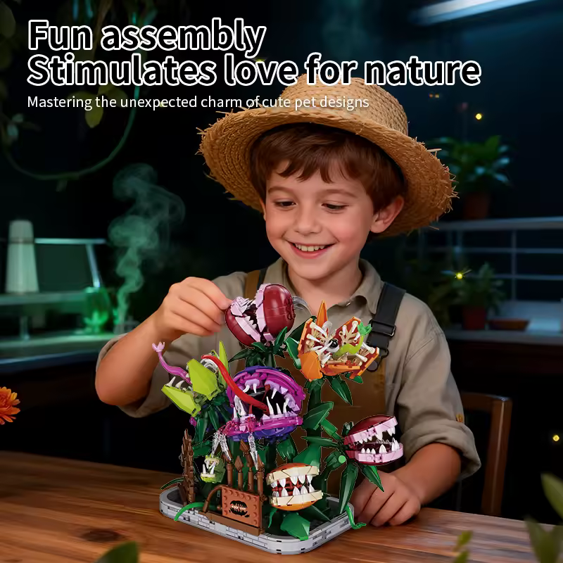 thumbnail image 2 of GZBricker Carnivorous Flower Building Set Compatible with Lego Plant Manor Model Home Decoration for Adults, 2 of 5