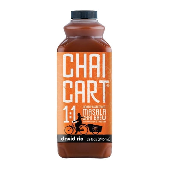 David Rio Chai Cart Masala Chai Brew Drink Mix Concentrate cs 6/32 oz