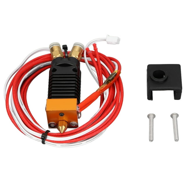 Kit de hotend 2 en 1, extrusor de metal de 2 colores, 12 V, para impresora 3D con tornillos de silicona para Ender 3 CR10S Pro24V