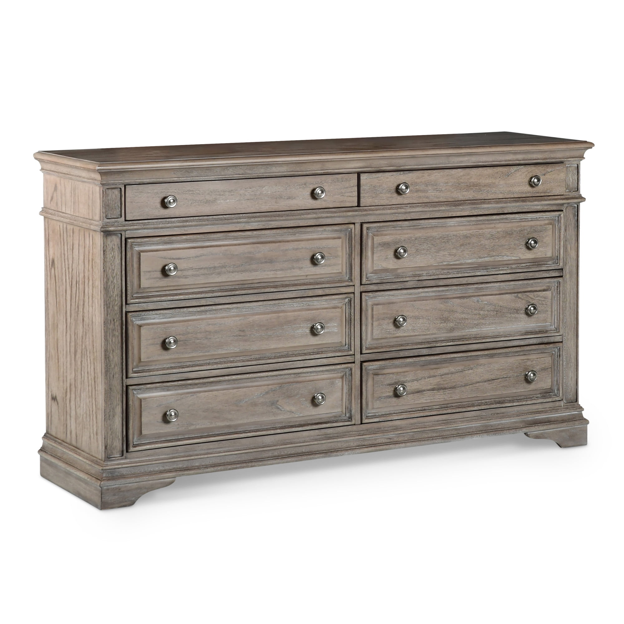 Steve Silver Highland Park Rustic Horizontal Dresser with 8 Drawers, Driftwood