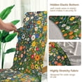 thumbnail image 5 of Yayeee 4 Pack Dining Chair Covers Stretch Parson Chairs Slipcovers Seat Protector, Green Floral Garden, 5 of 6