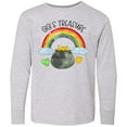 thumbnail image 3 of Inktastic Gigi's Treasure St. Patrick's Day Rainbow and Gold Long Sleeve Youth T-Shirt, 3 of 5