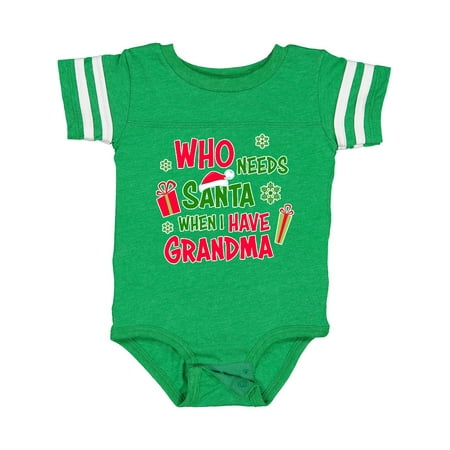 

Inktastic Who Needs Santa when I Have Grandma Gift Baby Boy or Baby Girl Bodysuit