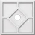 thumbnail image 1 of Ekena Millwork CMP12EY-02000 12 Po OD x 2 Po ID Carré Embry Architecture Grade PVC Contemporain Médaillon de Plafond, 1 of 4