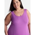 thumbnail image 3 of Terra & Sky Women’s Plus Low Scoop Neck Tank Dress, Sizes 0X-5X, 3 of 4