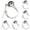 Silver 6Packs, variant on New Silver Alloy Wooden Fish Beat Ring For Men Women Stress Anxiety Ring Ring For Unisex Adults Teens Brushed/Sand/Polished Center Comfort Fit Adjustable Meditation And Relaxation, 2 cm, Silver 1Pack