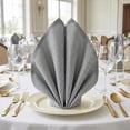 thumbnail image 2 of Unique Bargains 6Pcs Dinner Use Cotton Cloth Napkins Smoky Gray 20x20inch, 2 of 6