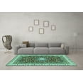 thumbnail image 3 of Ahgly Company Indoor Rectangle Abstract Turquoise Blue Modern Area Rugs, 2' x 3', 3 of 4