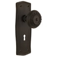 thumbnail image 1 of Nostalgic Warehouse Prairie Plate with Keyhole Meadows Knob, Passage - 2.75", Oil-Rubbed Bronze, 1 of 1