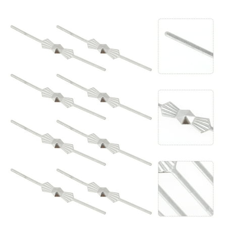 

200pcs Metal Chandelier Connectors Fastening Bowtie Pin Crystals Bead Parts