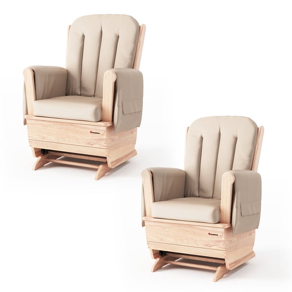 SafeRocker Glider, Tan Vinyl Cushion, 2-Pack