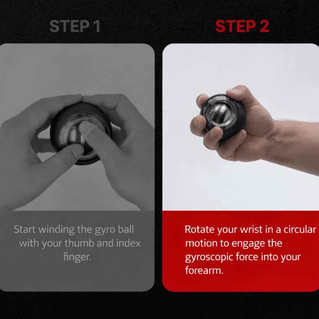 DeskRack Gyroscopic Power Ball for Wrist, Forearm, and Grip Strength Training