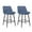 Blue, variant on Hassch Swivel Barstools Set of 2, Upholstered Counter Height Armless Chairs with Curved Backrest and Sturdy Metal Legs for Kitchen Island, Home Bar, or Dining Room (Blue)
