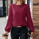 thumbnail image 3 of 1PCS camisa cruzada de color liso-burdeos-m, 3 of 5