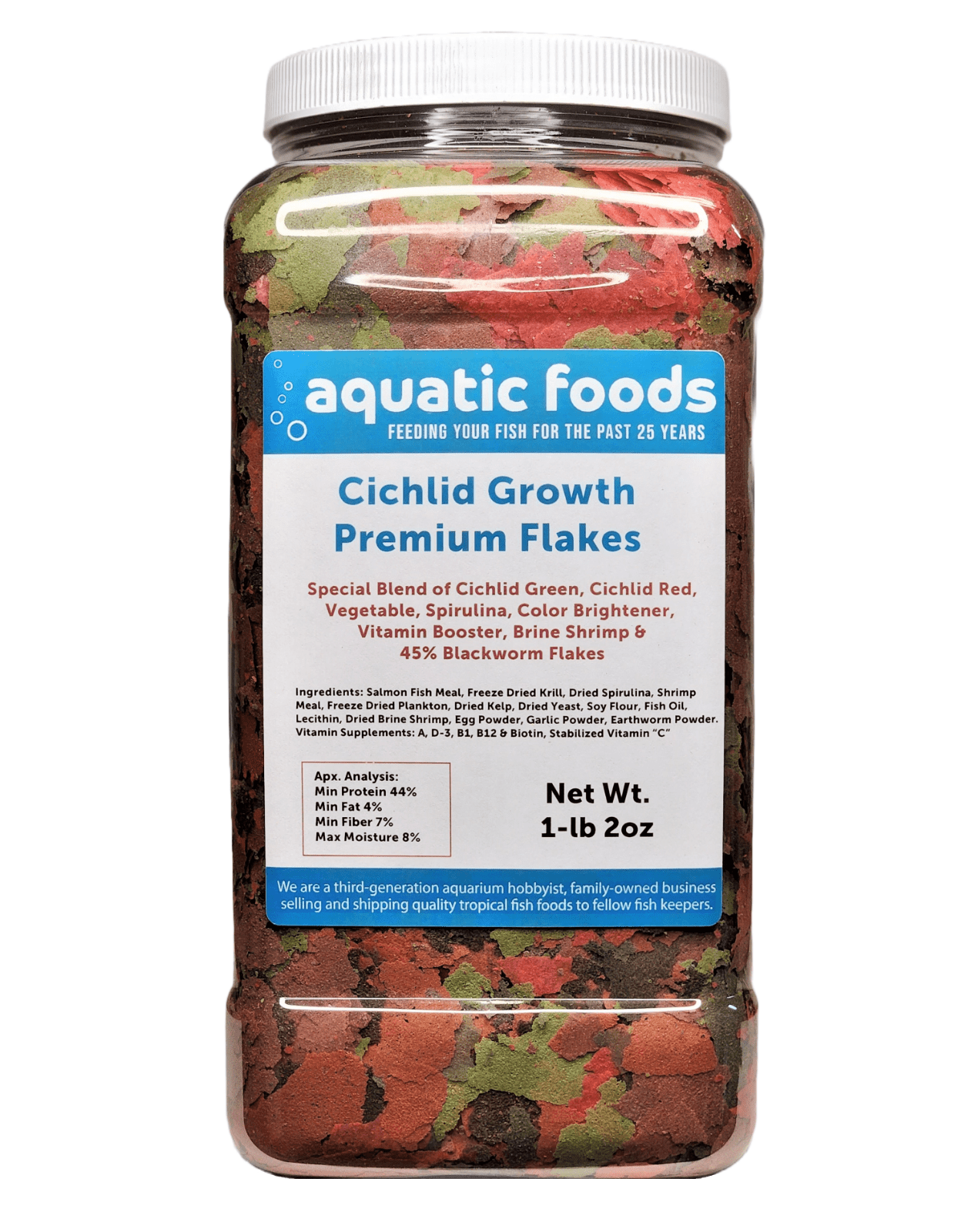 Cichlid Growth ULTRA 8Type Premium Flake Mix for Discus, Cichlids, All