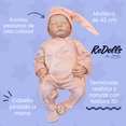 thumbnail image 3 of Muñeca Reborn Bianca 55 cm Realista con Vestido Floral y Set de Cuidado Infantil, 3 of 4