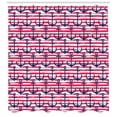 thumbnail image 3 of Ambesonne Harbour Stripe Shower Curtain, Blue Anchors, 69"Wx84"L, Dark Blue Magenta White, 3 of 3