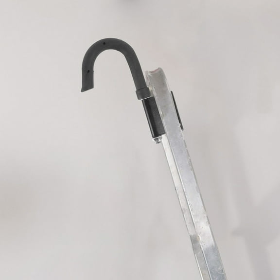 OULII 2Pcs Black Metal Ladder Roof Hooks Heavy Duty Extension Ladder Accessories for Outdoor Use