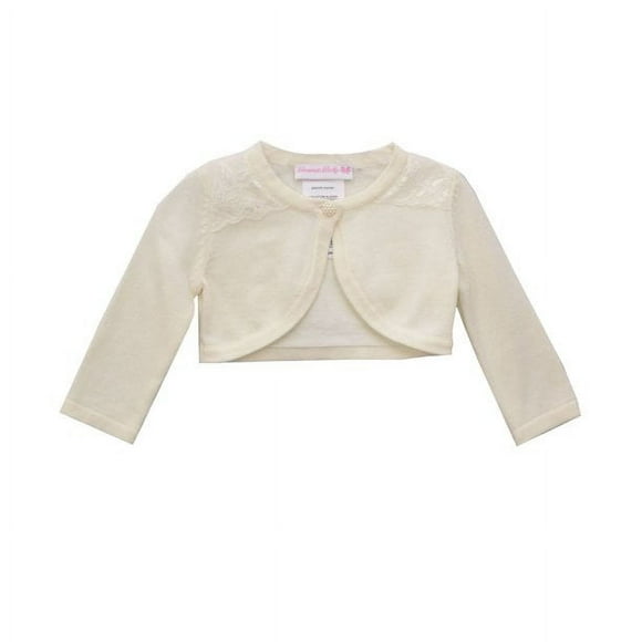 Bonnie Baby Baby Girls Lace-Trim Cotton Cardigan