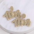 thumbnail image 4 of Nuevos pendientes de moda con diseño de cuentas y letras geométricas para mujer Temp--211125-Código de modelo 9187 211125, 4 of 5