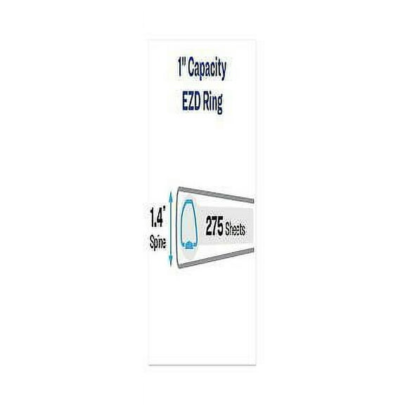 1PK Framed View Heavy-Duty Binders, 3 Rings, 1" Capacity, 11 x 8.5, Black