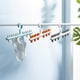 thumbnail image 1 of Percha para Calcetines Resistente Al Viento | 6 Pinzas Resistentes con Gancho Giratorio de 360° para Secar Ropa Interior, Calcetines, Gorros, Bufandas y Pantalones | Gris, Naranja, Azul | 38,5 X 13 X, 1 of 6