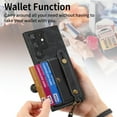 thumbnail image 3 of Phone Case for Samsung Galaxy S22 Ultra 5G Wallet Cover with Tempered Glass Screen Protector Slim Stand Credit Card Holder Slot Leather Cell S22ultra 22S S 22 S22ultra5g 6.8 Women Men Black, 3 of 12