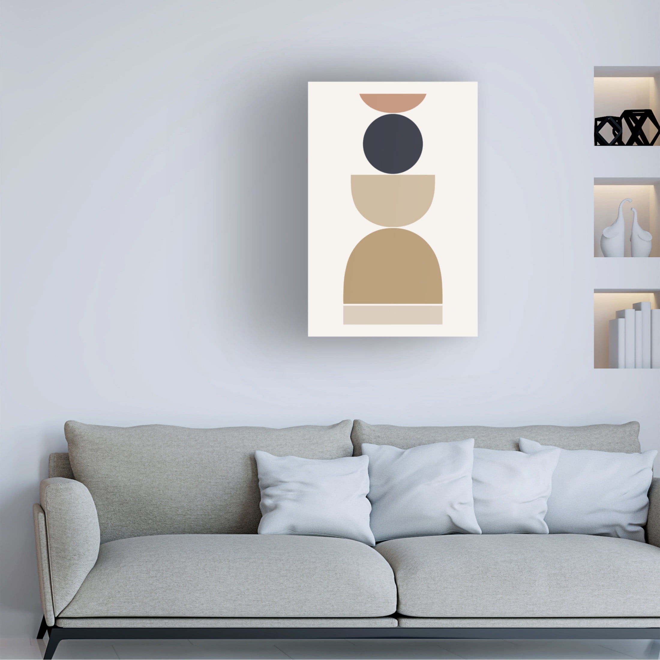 Trademark Fine Art uplusmestudio Loving Shapes Canvas Wall Art