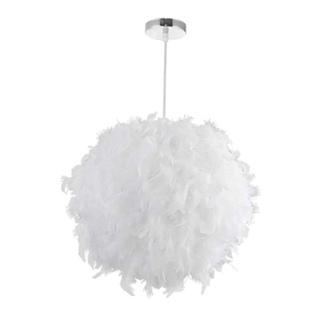 26-27 Modern Feather Pendant Ceiling 27 Hanging Lamp Fitting Minimalist Indoor Loft Decor