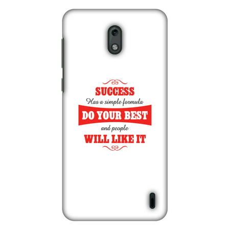 Nokia 2 Case - Success Do Your Best, Hard Plastic Back Cover. Slim Profile Cute Printed Designer Snap on Case with Screen Cleaning