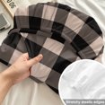 thumbnail image 4 of Twin XL Size Fitted Sheet Set - Black Plaid 2 Piece Bedding Sets 16" Deep Pocket Fitted Sheet with 1 Pillowcases, Vintage Country Gray Buffalo Check Gingham Brushed Microfiber Hotel Luxury Bed Sheets, 4 of 9