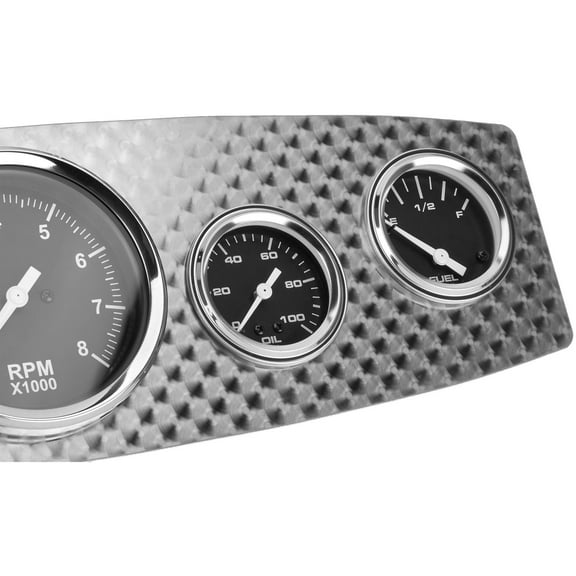 48" Long Engine Turned Aluminum Panel, 6" Wide-1/2 Swirls- Rod