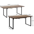thumbnail image 2 of Tribesigns Extendable Computer Desk, 63-78.8 Rectangular Writing Desk Workstation with Metal Legs, 2 of 6