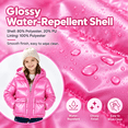 thumbnail image 5 of Lanbubble Girls Shiny Puffer Jacket Hooded Winter Coat Warm Outerwear for Kids 7-14Y, 5 of 9